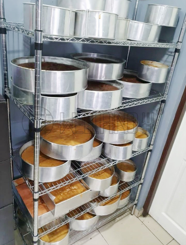 NSF認證環保安全儲放面包貨架食品級烘焙貨架-川井