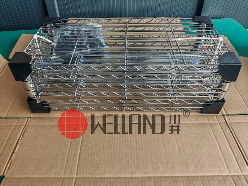 六層鍍鉻線網置物架電商包裝介紹9